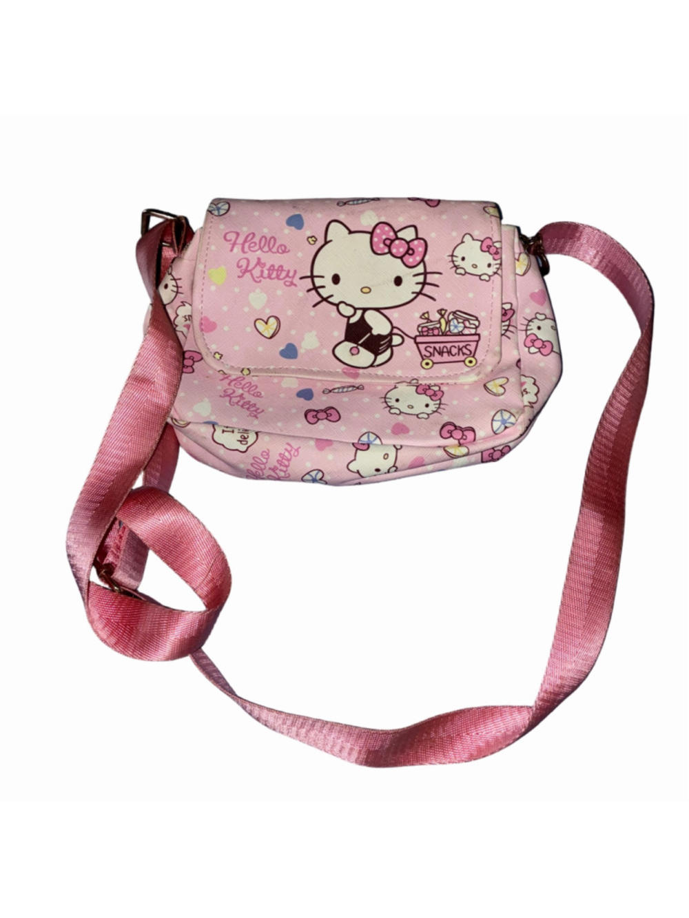 Hello Kitty Women's Crossbody Bag One Size Pink White